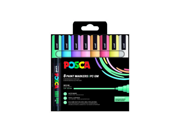PC-5M 8P SET SOFT COLOR – posca greece
